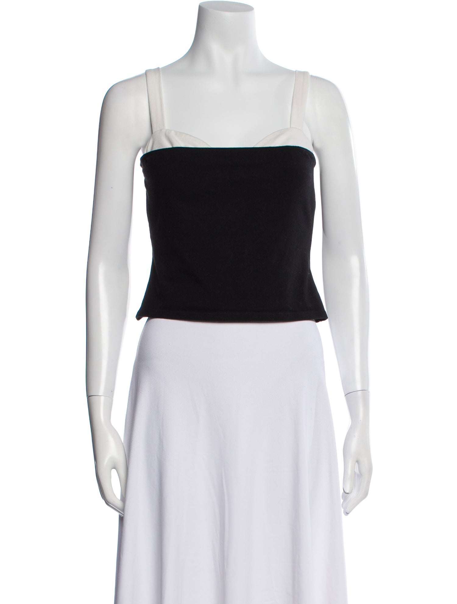 Reformation Square Neckline Sleeveless Crop Top