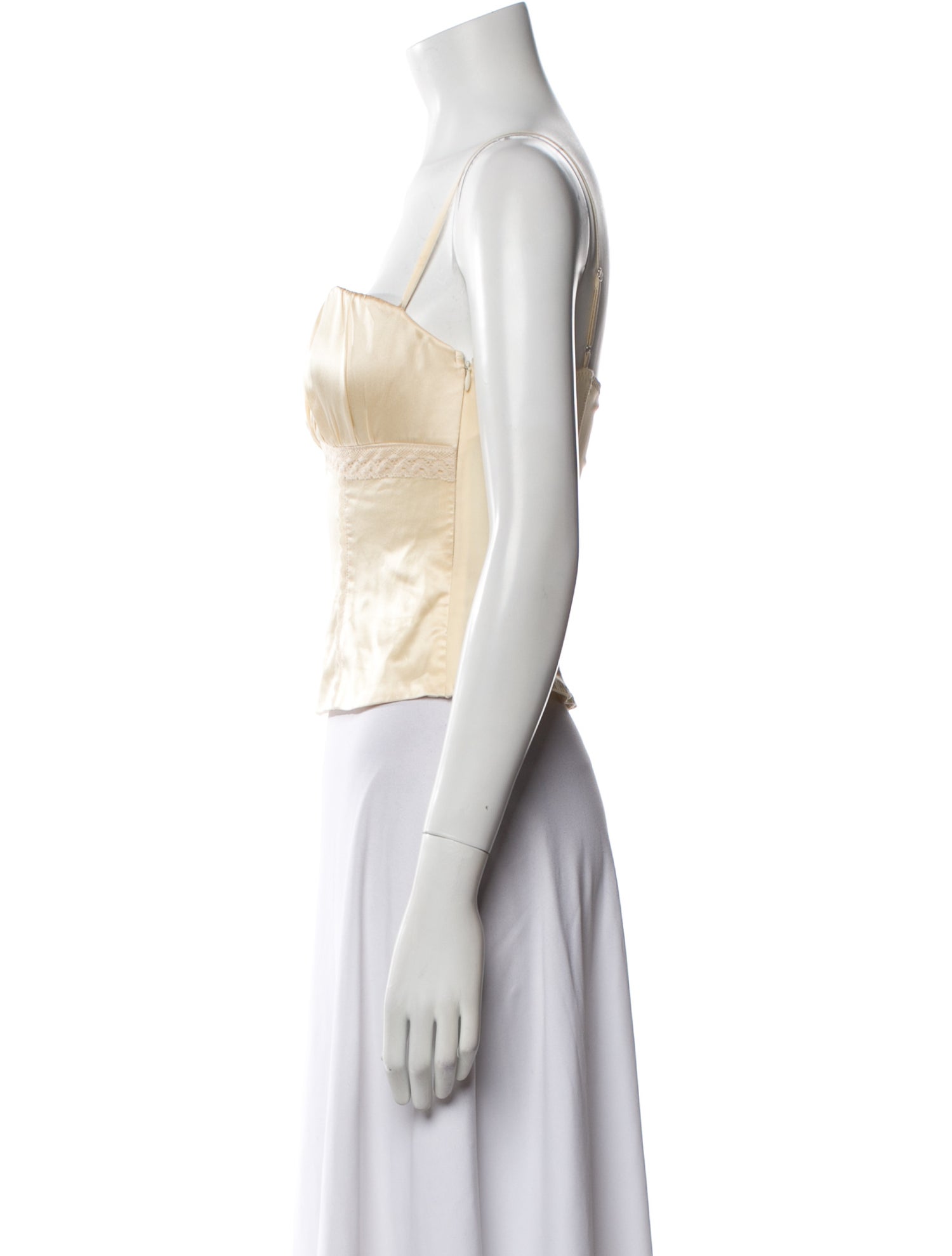 Reformation Silk Square Neckline Crop Top