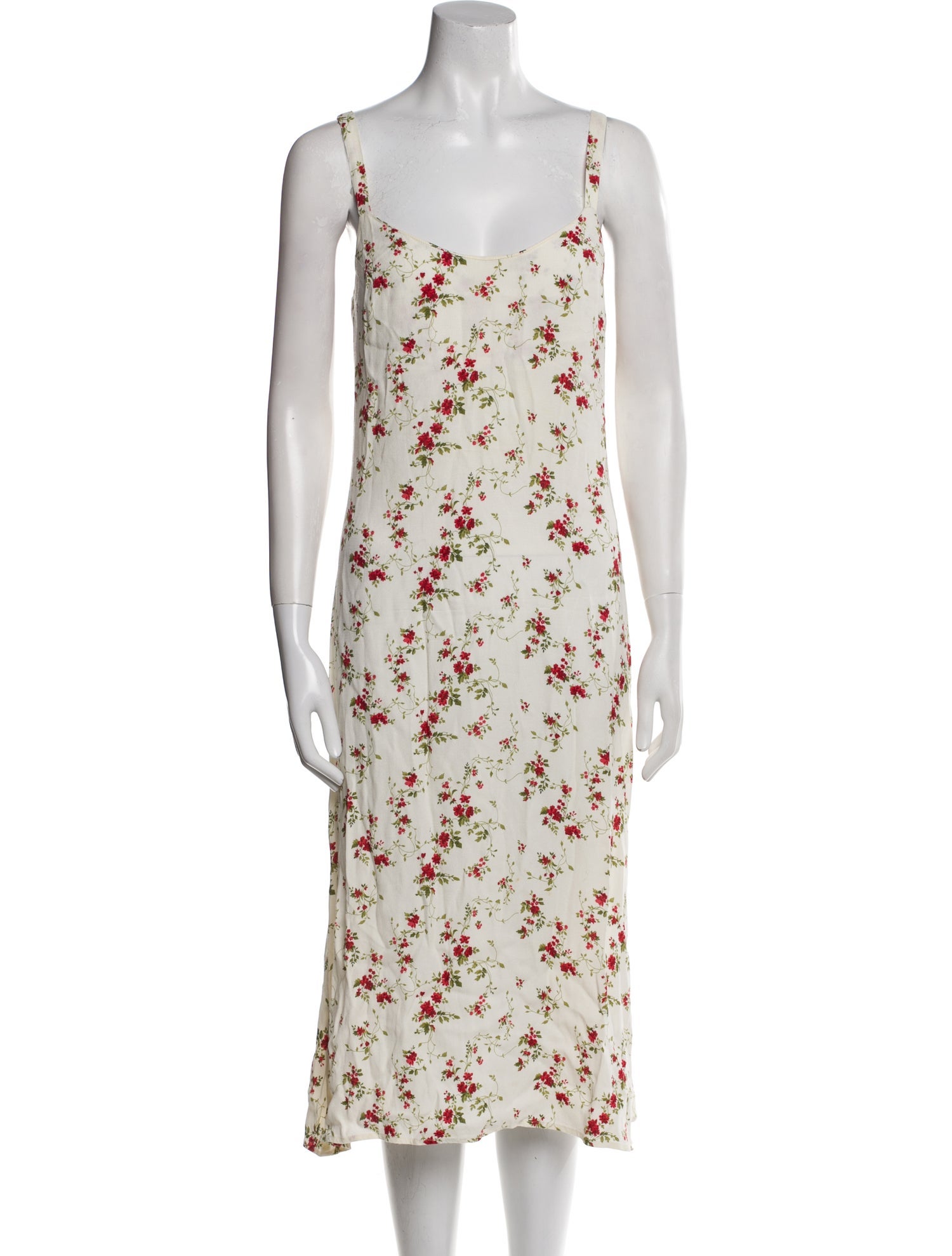 Reformation Floral Print Midi Length Dress