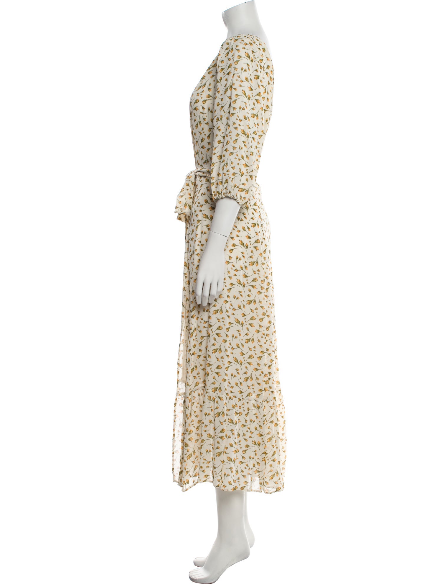 Reformation Floral Print Long Dress