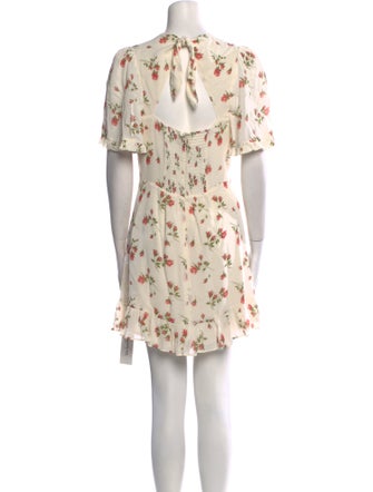 Reformation Floral Print Mini Dress