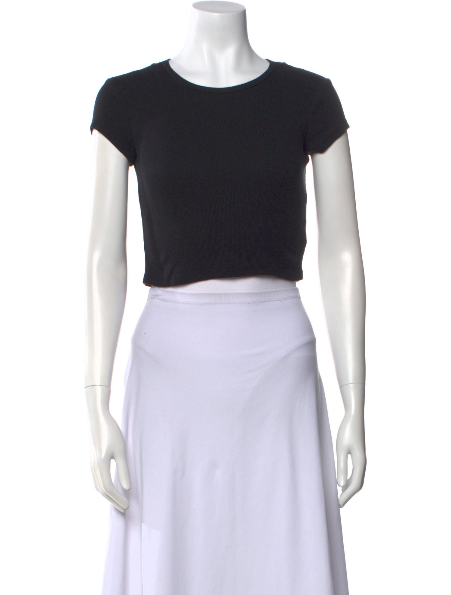 Reformation Crew Neck Short Sleeve Crop Top