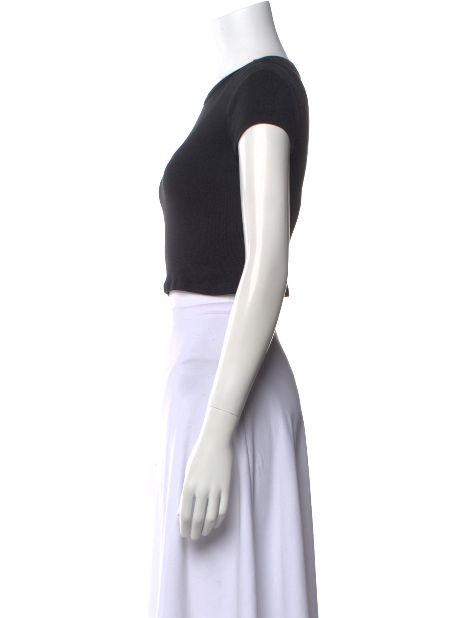 Reformation Crew Neck Short Sleeve Crop Top