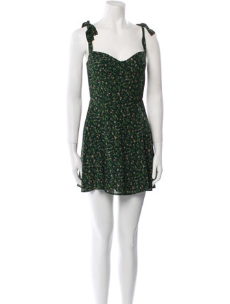 Reformation Floral Print Mini Dress