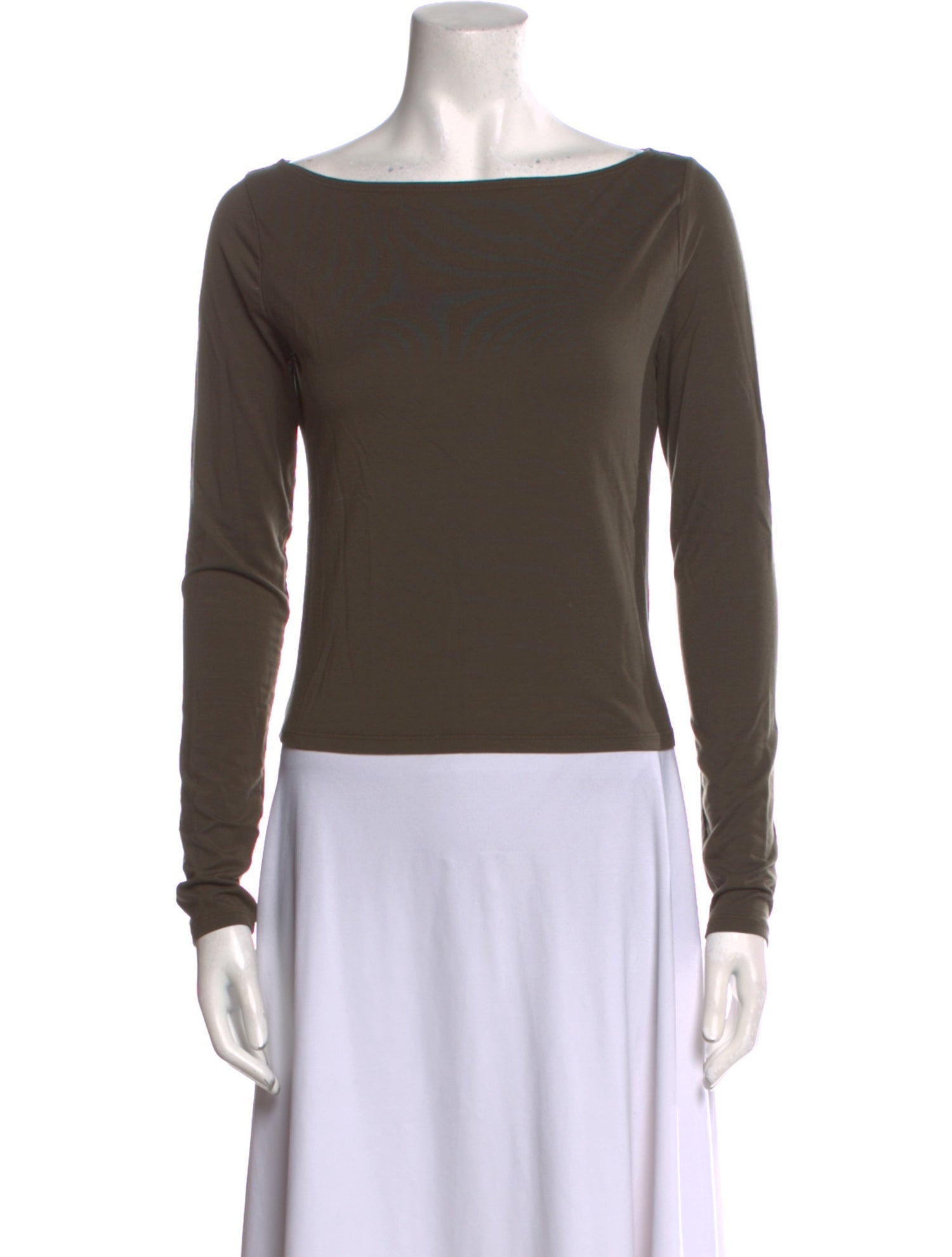 Reformation Bateau Neckline Long Sleeve Top