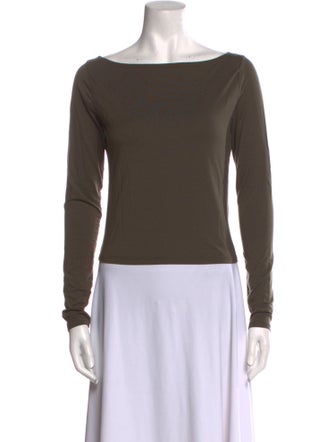 Reformation Bateau Neckline Long Sleeve Top