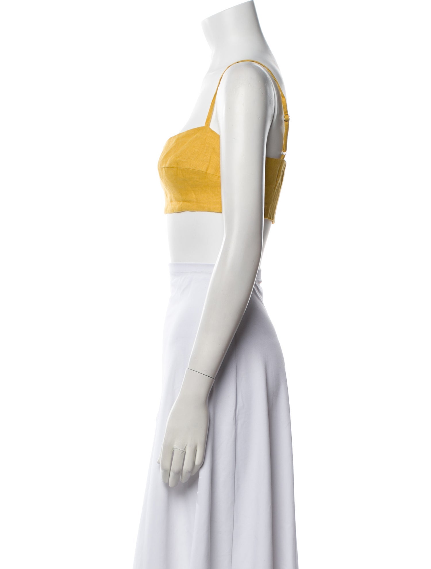 Reformation Linen Square Neckline Crop Top