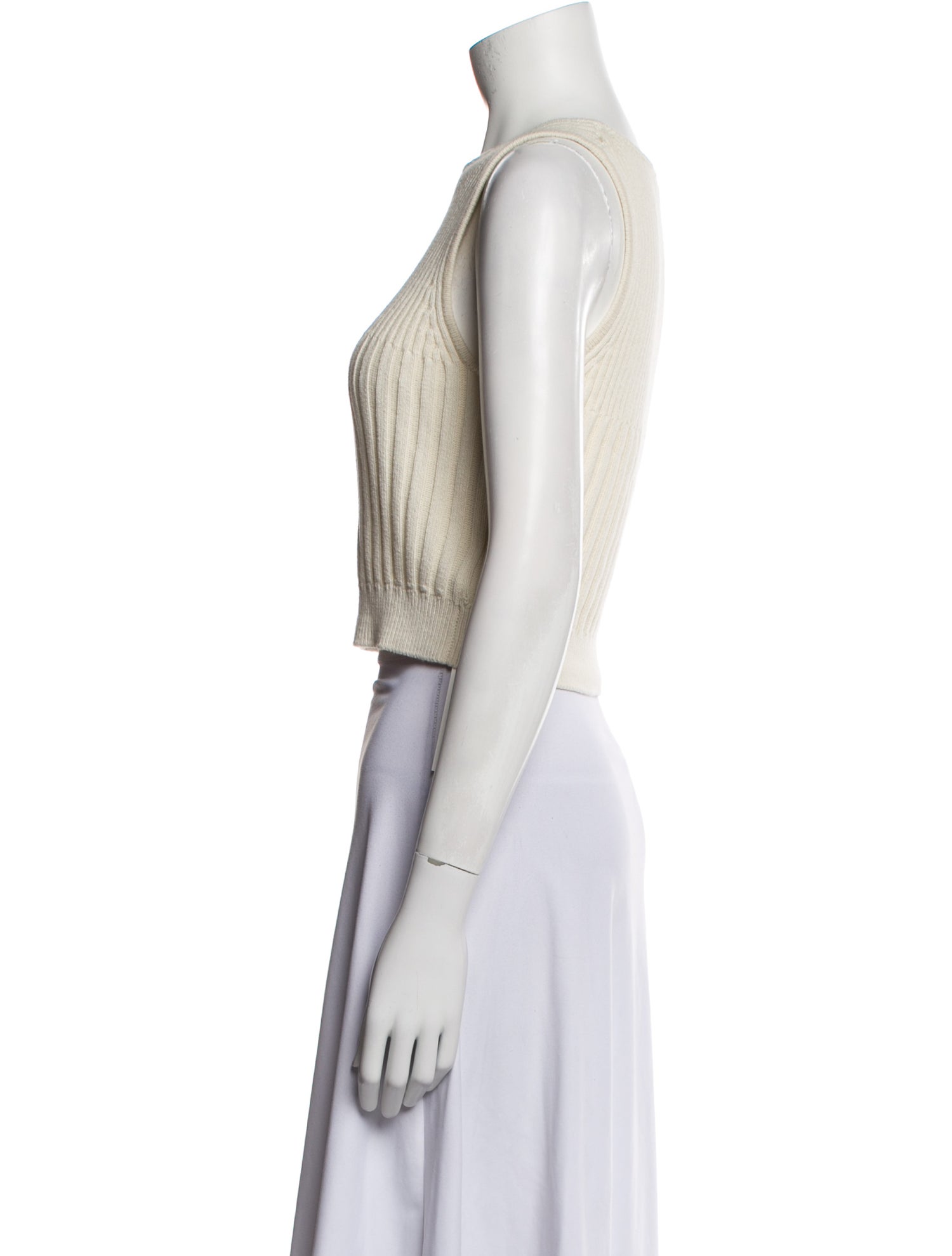 Reformation Bateau Neckline Sleeveless Crop Top