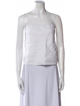 Reformation Linen Strapless Crop Top