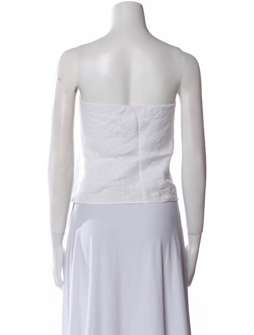 Reformation Linen Strapless Crop Top