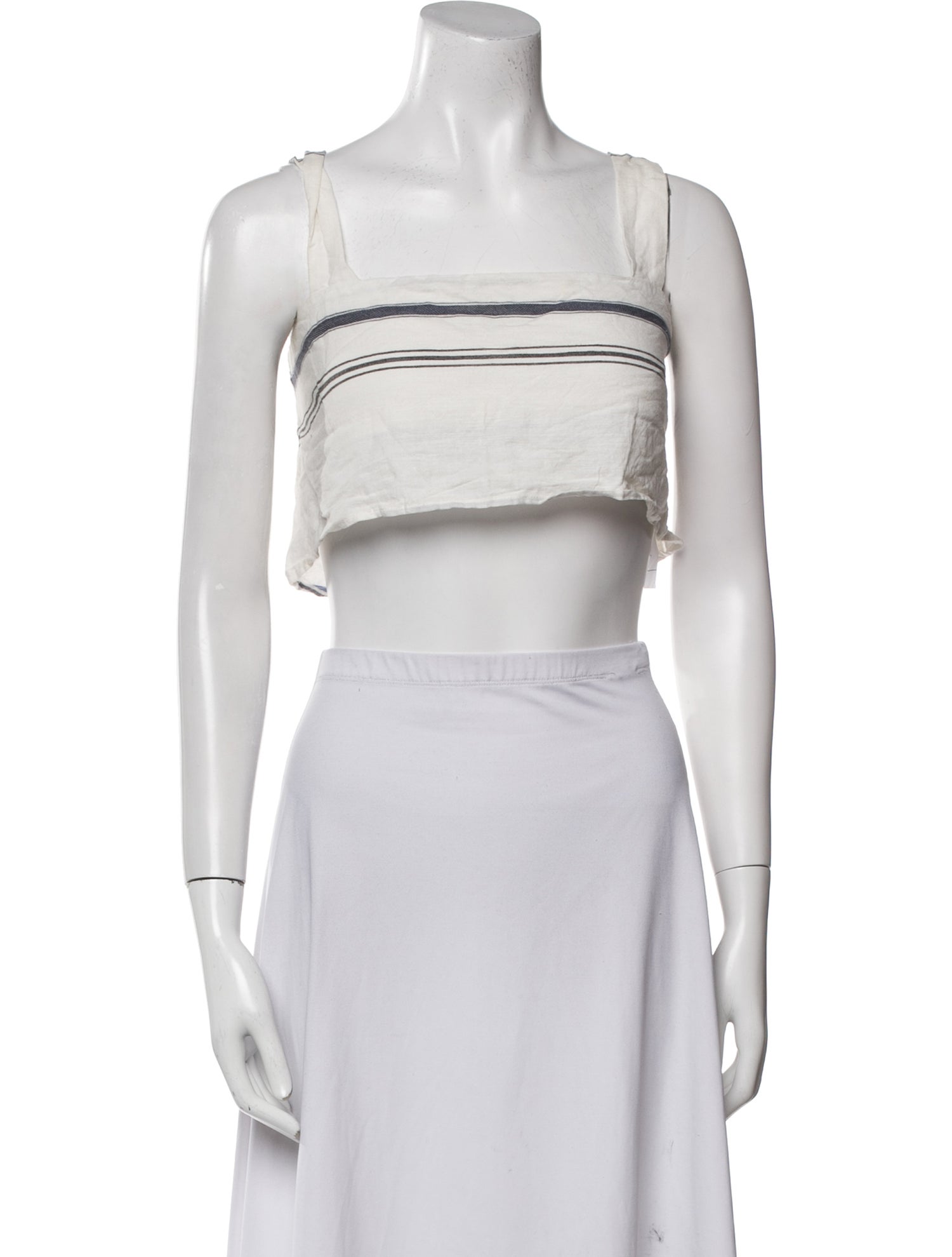 Reformation Square Neckline Sleeveless Crop Top