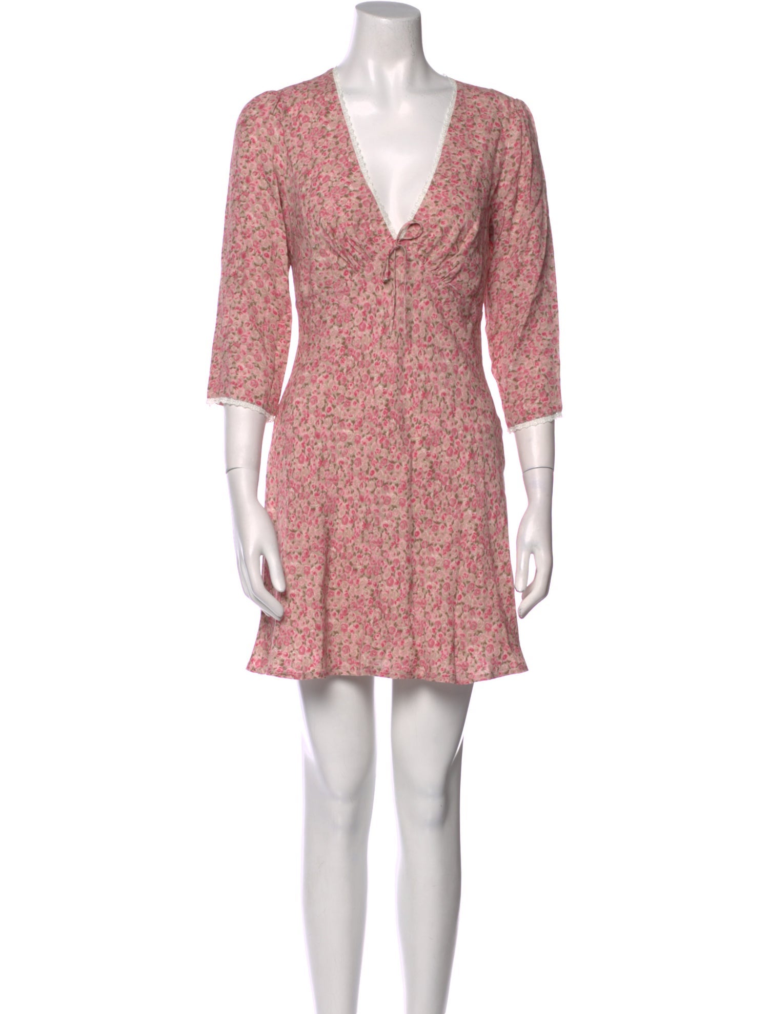 Reformation Floral Print Mini Dress