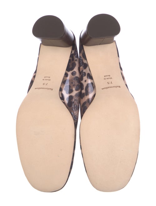 Reformation Mesh Animal Print Ballet Flats
