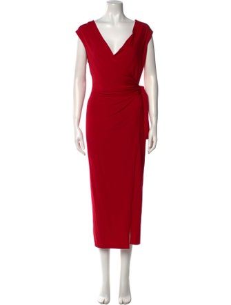 Reformation V-Neck Long Dress