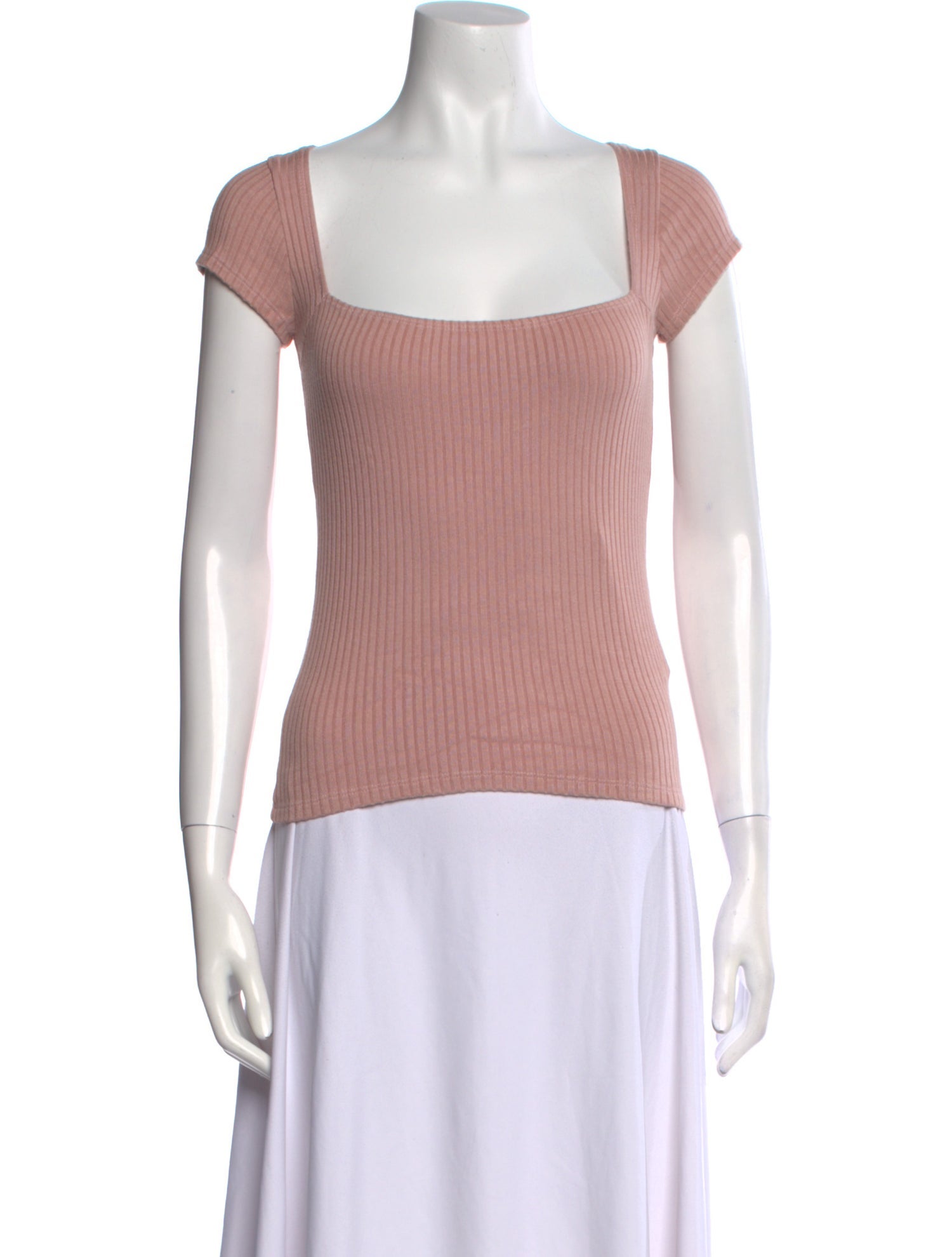 Reformation Square Neckline Short Sleeve Top