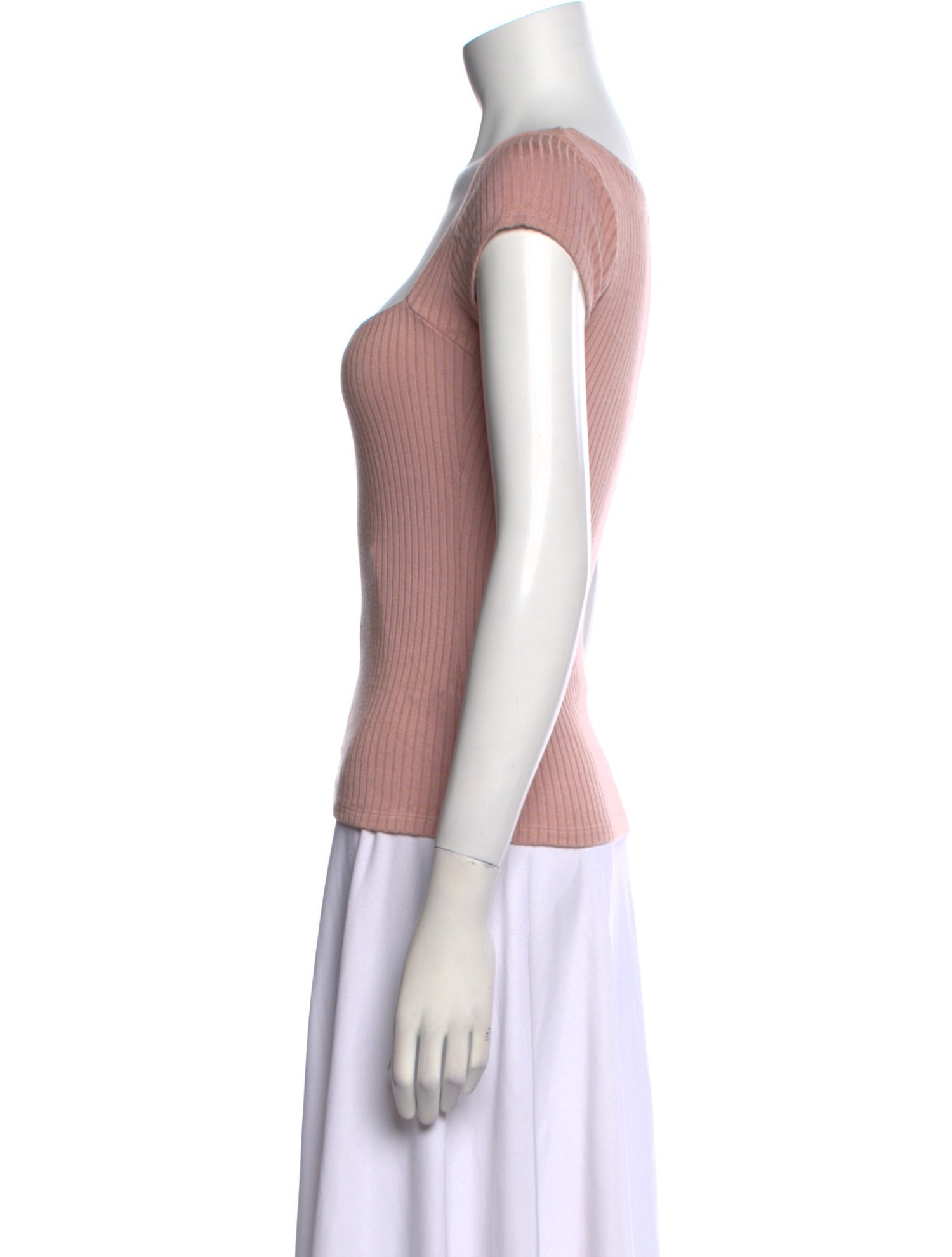 Reformation Square Neckline Short Sleeve Top