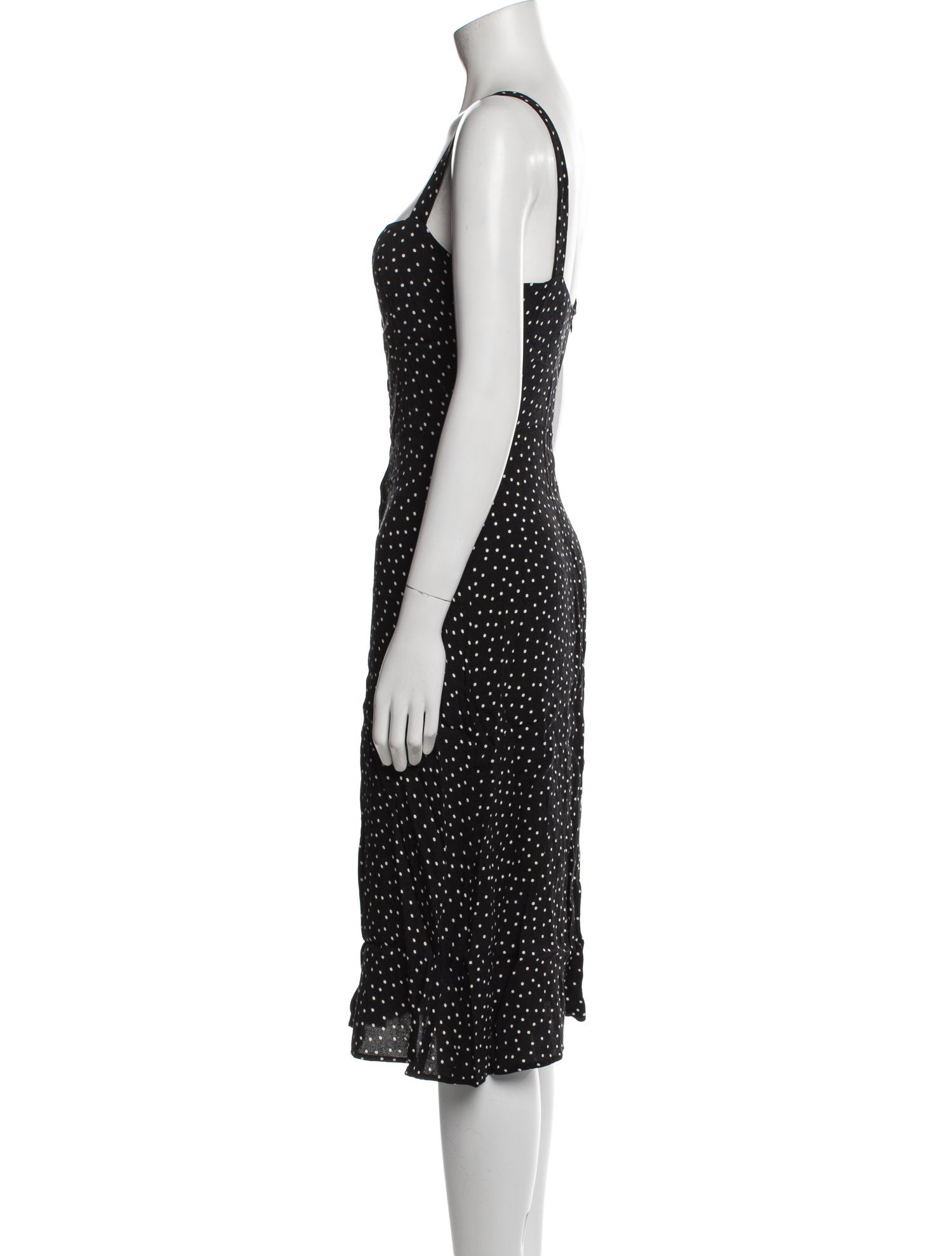 Reformation Polka Dot Print Midi Length Dress