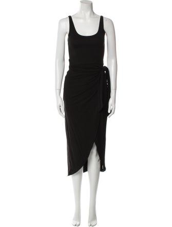 Reformation Scoop Neck Midi Length Dress