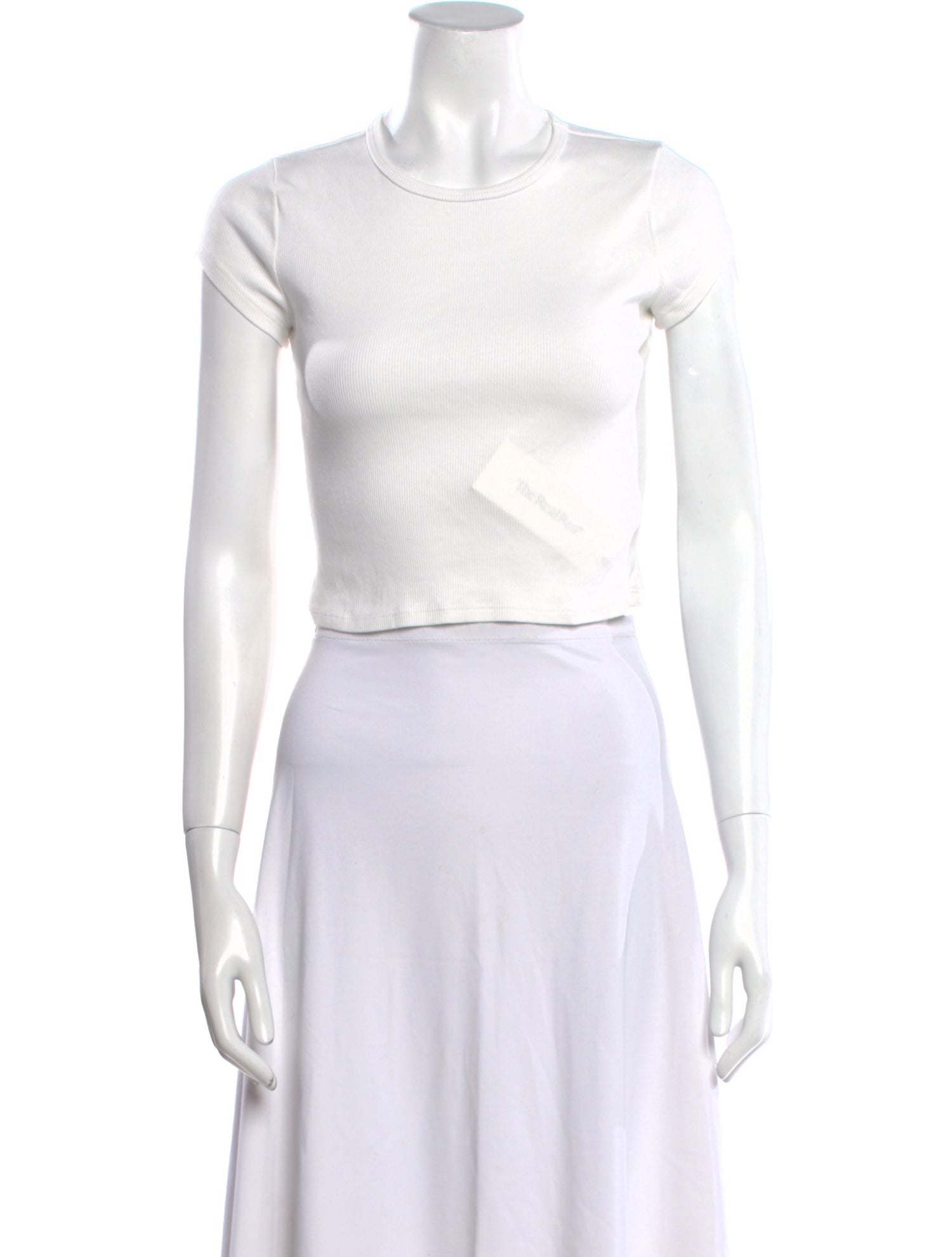 Reformation Crew Neck Short Sleeve Crop Top