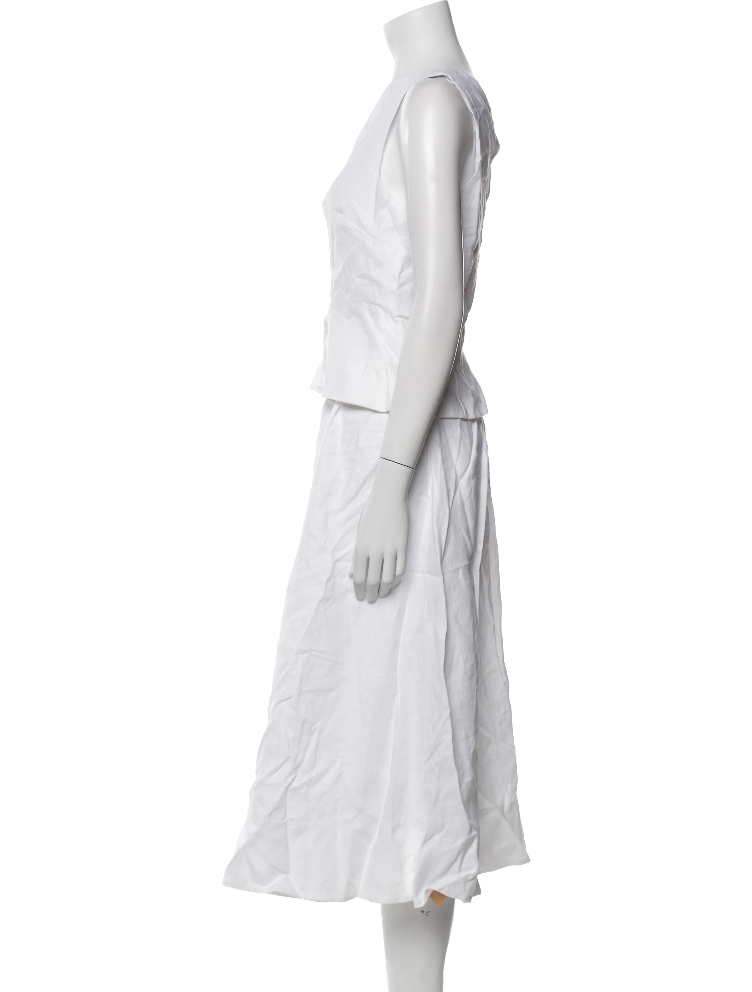 Reformation Linen Ruffle Embellishment Skirt Set