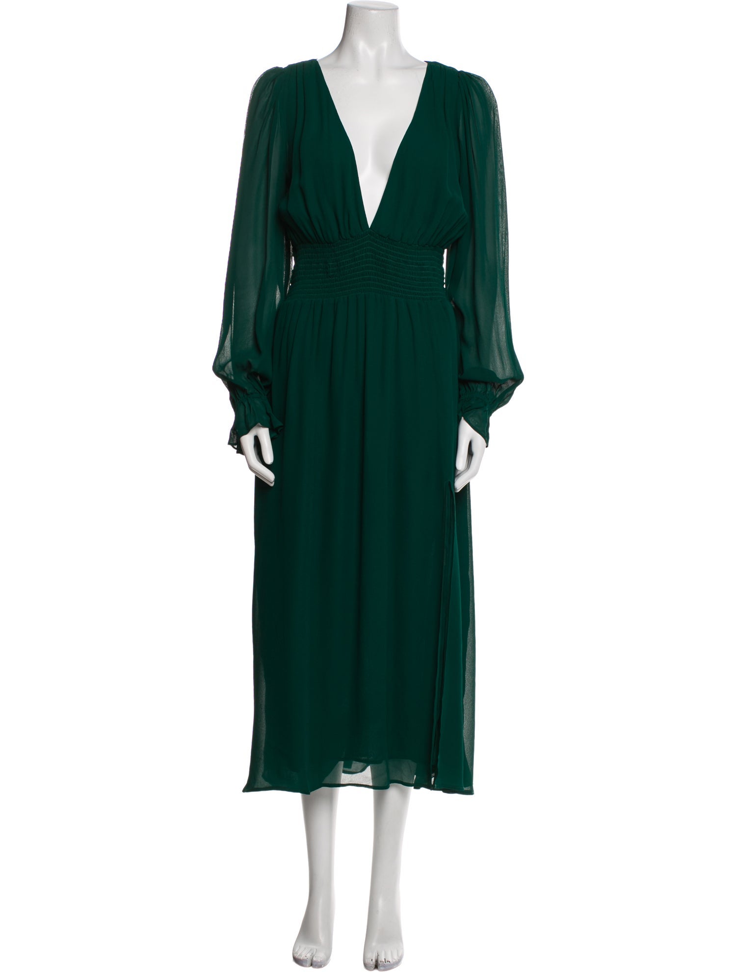 Reformation V-Neck Long Dress