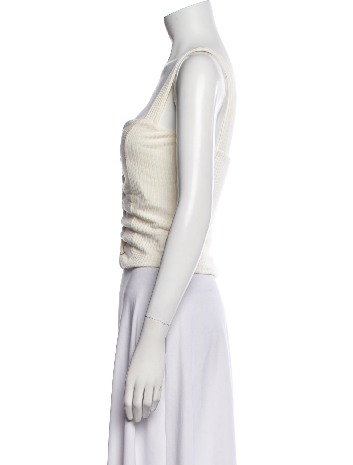 Reformation Square Neckline Sleeveless Crop Top