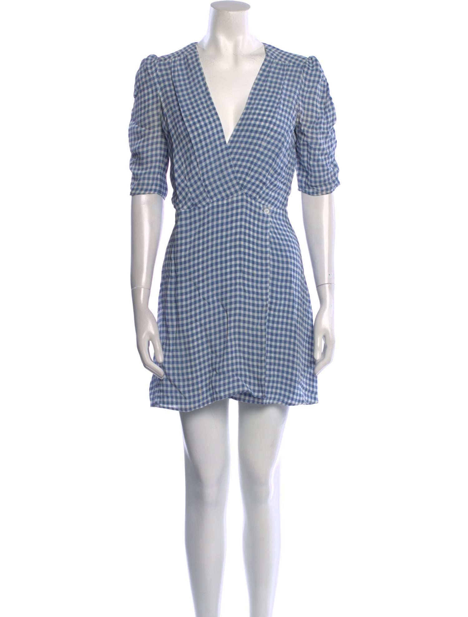 Reformation Plaid Print Mini Dress