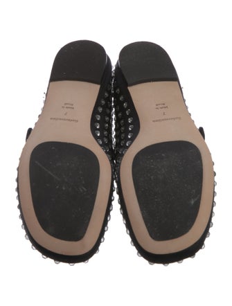 Reformation Satin Crystal Embellishments Mary Jane Flats