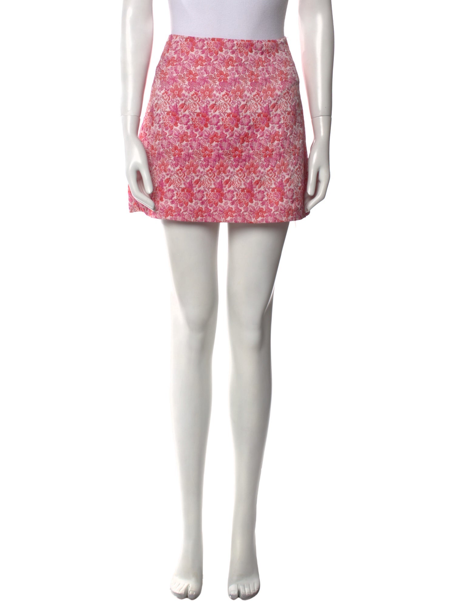 Reformation Floral Print Mini Skirt