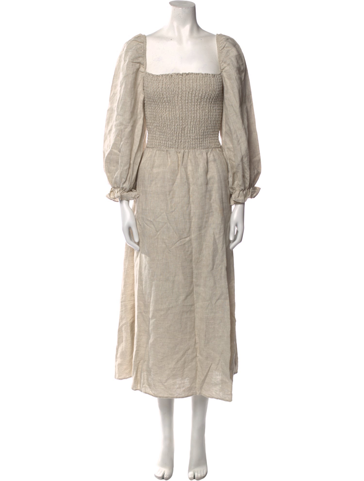 Reformation Linen Midi Length Dress