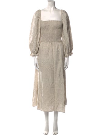 Reformation Linen Midi Length Dress