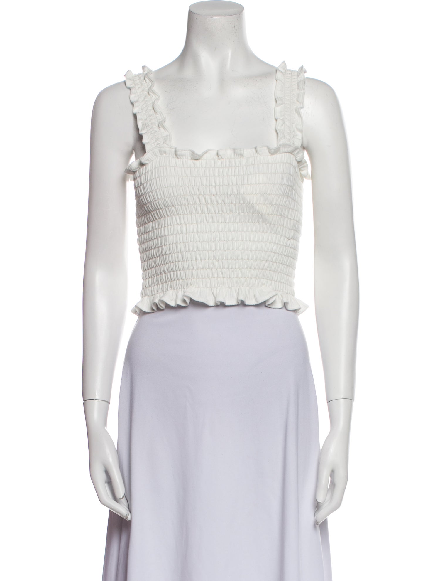 Reformation Square Neckline Sleeveless Crop Top