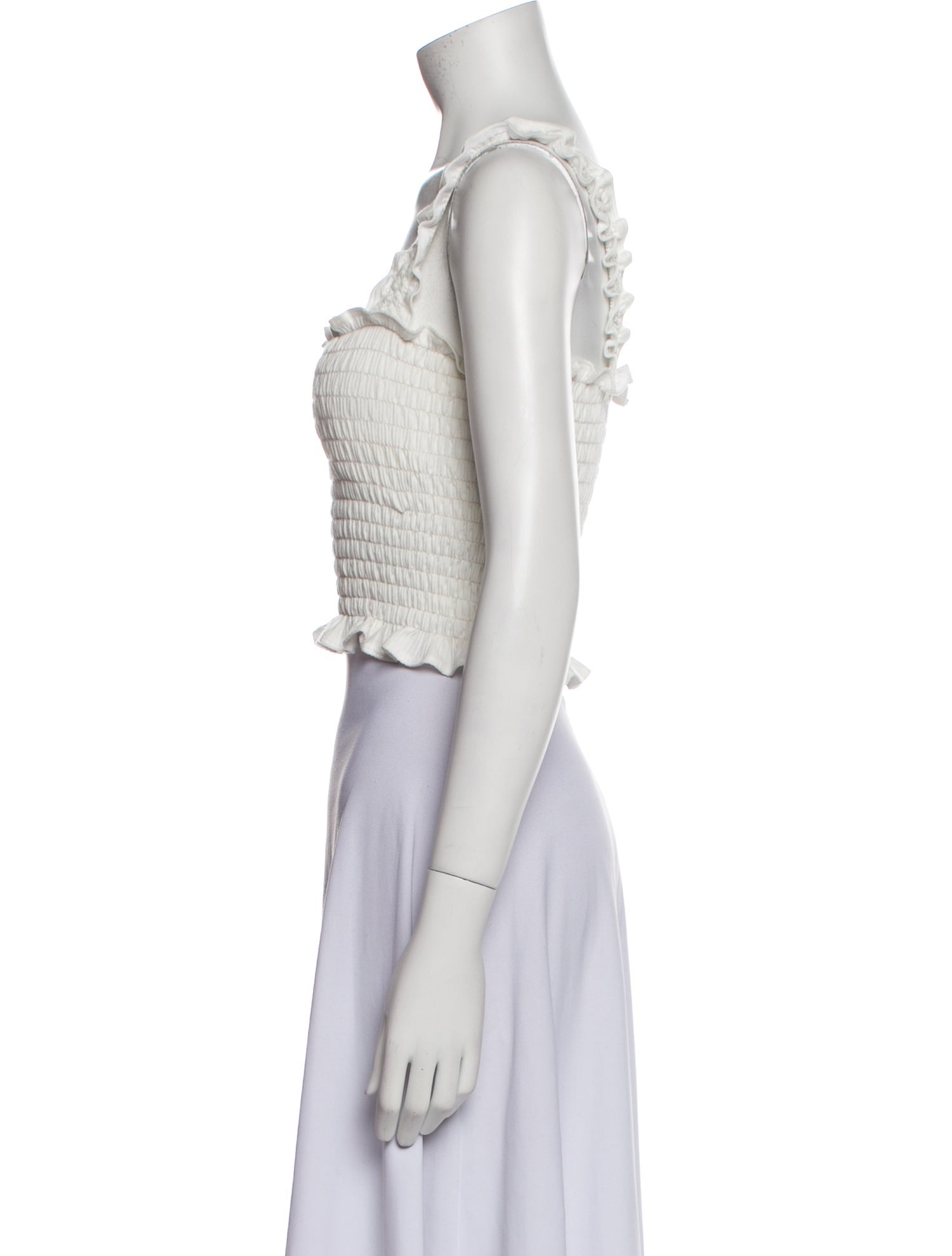 Reformation Square Neckline Sleeveless Crop Top