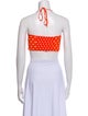 Reformation Polka Dot Print Square Neckline Crop Top