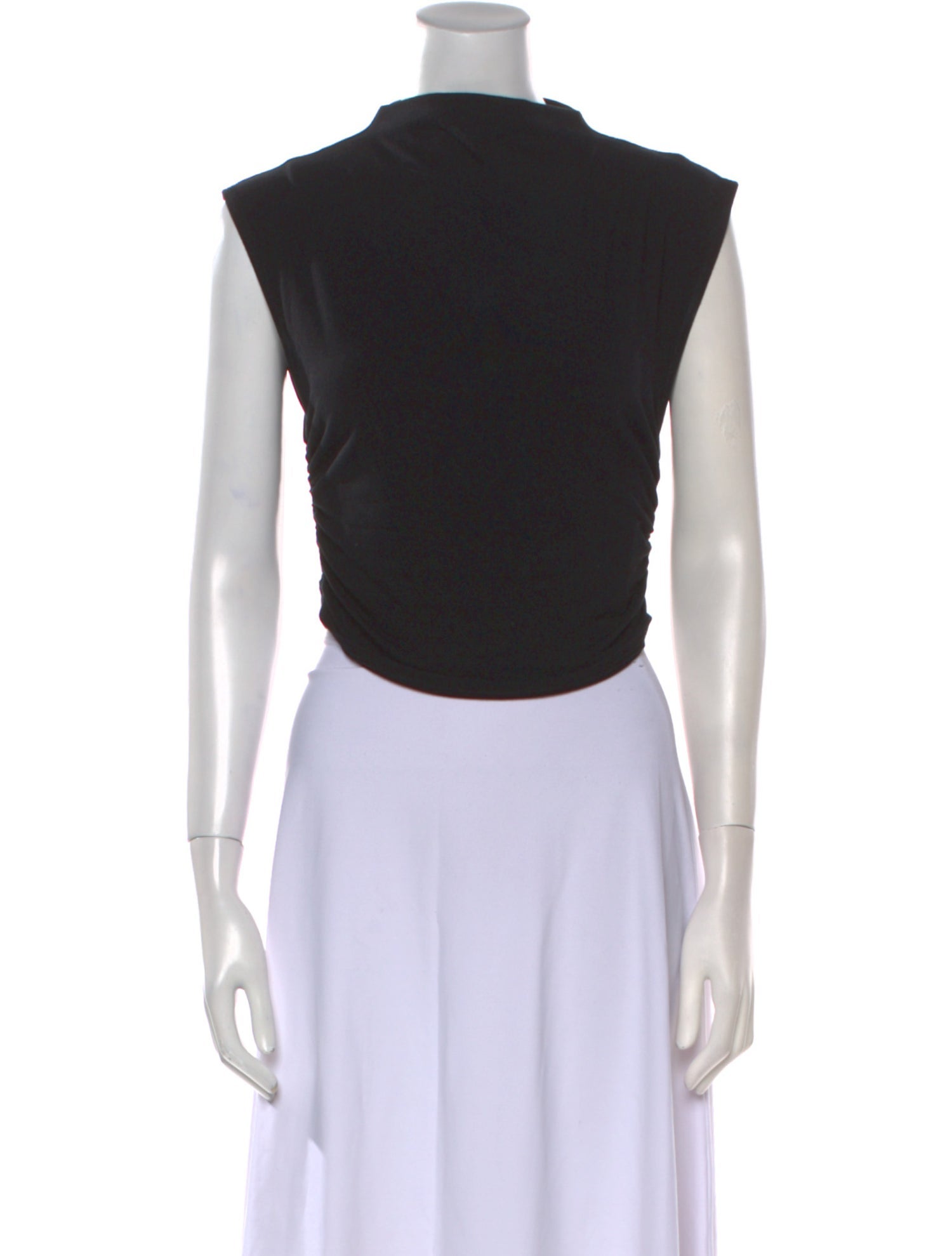 Reformation Bateau Neckline Sleeveless Crop Top