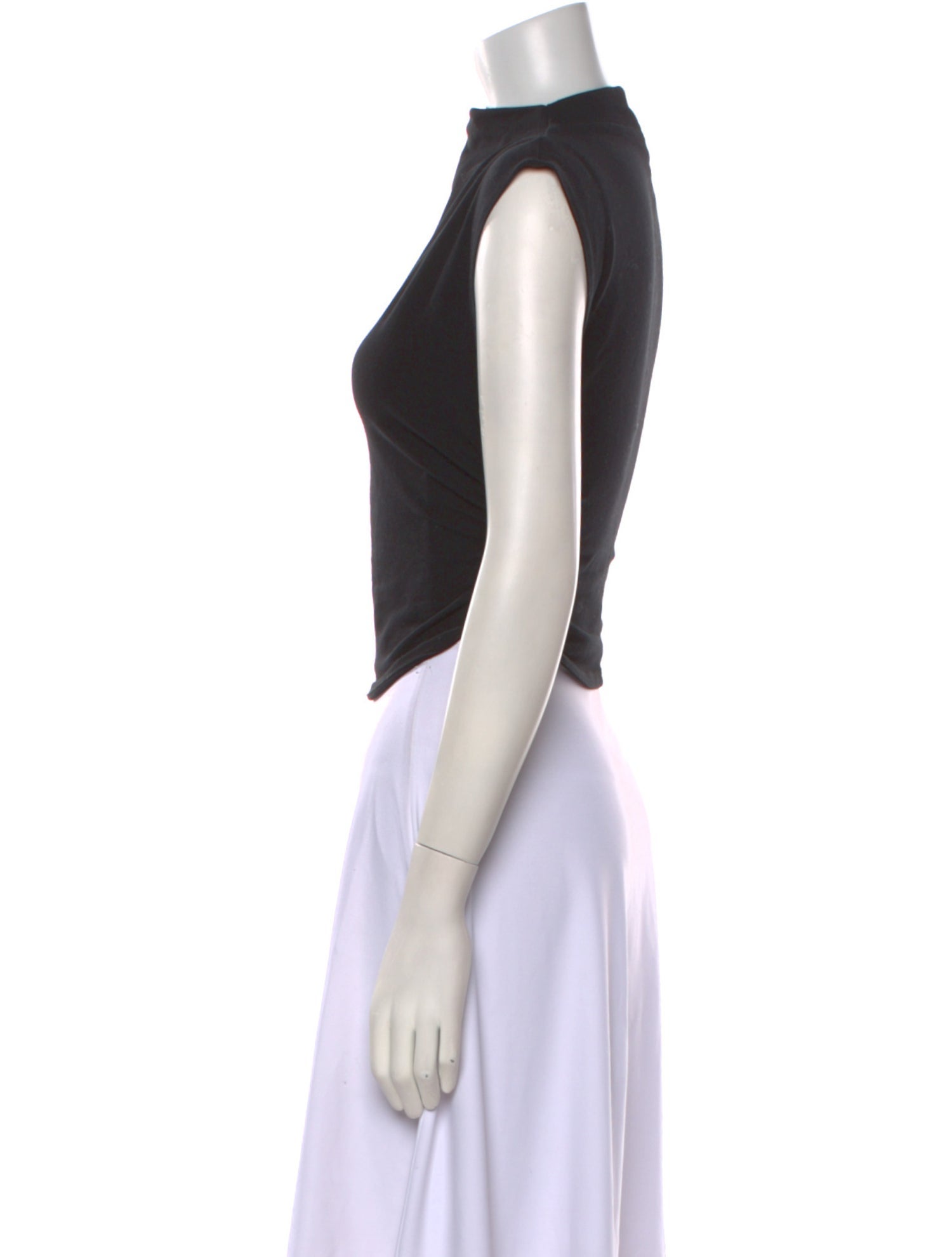 Reformation Bateau Neckline Sleeveless Crop Top