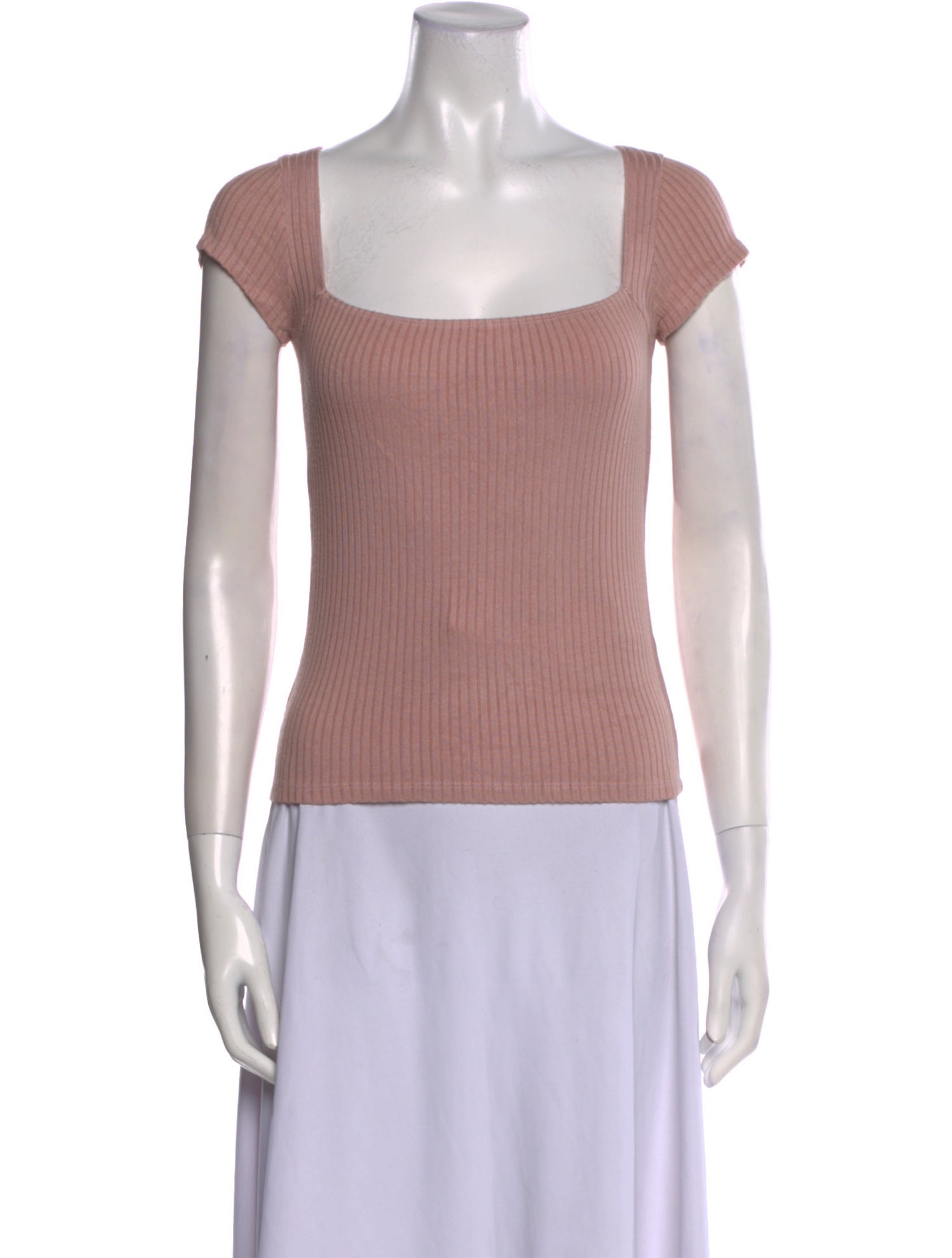 Reformation Square Neckline Short Sleeve Top