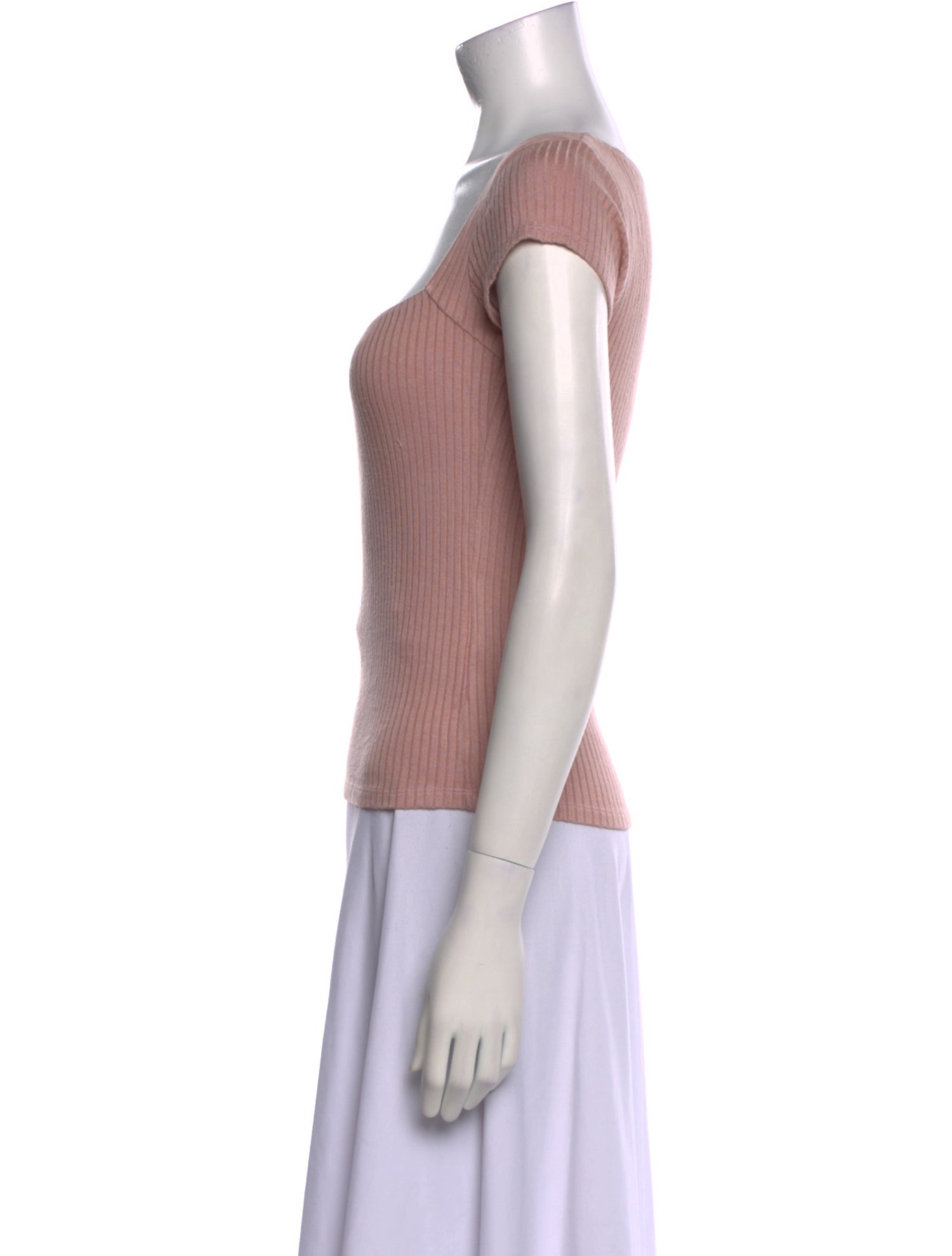 Reformation Square Neckline Short Sleeve Top