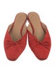 Reformation Suede Bow Accents Mules