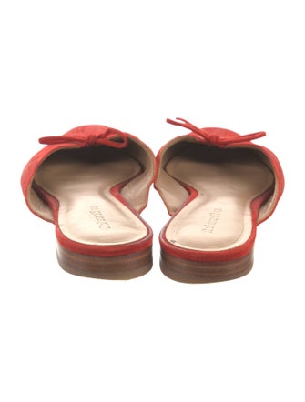 Reformation Suede Bow Accents Mules