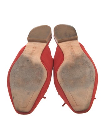 Reformation Suede Bow Accents Mules