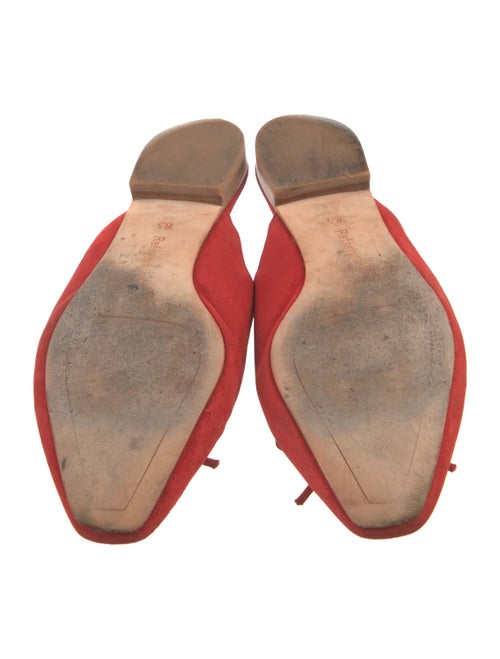 Reformation Suede Bow Accents Mules