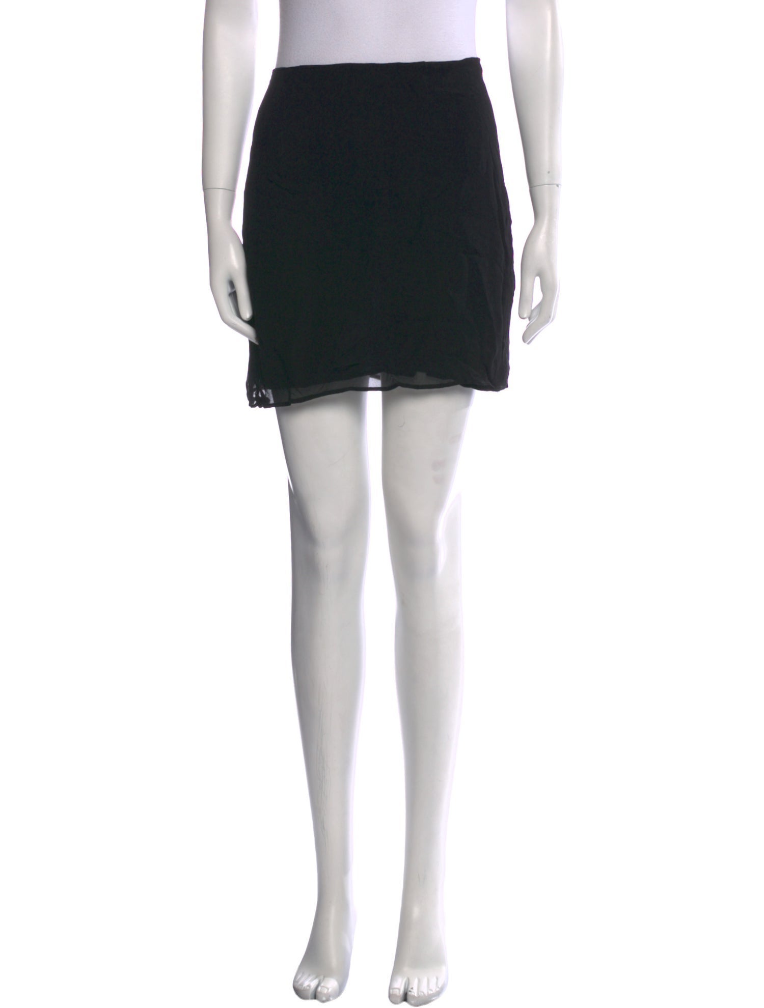 Reformation Raw-Edge Trim Mini Skirt