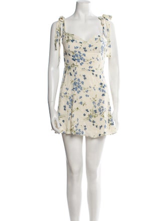 Reformation Floral Print Mini Dress
