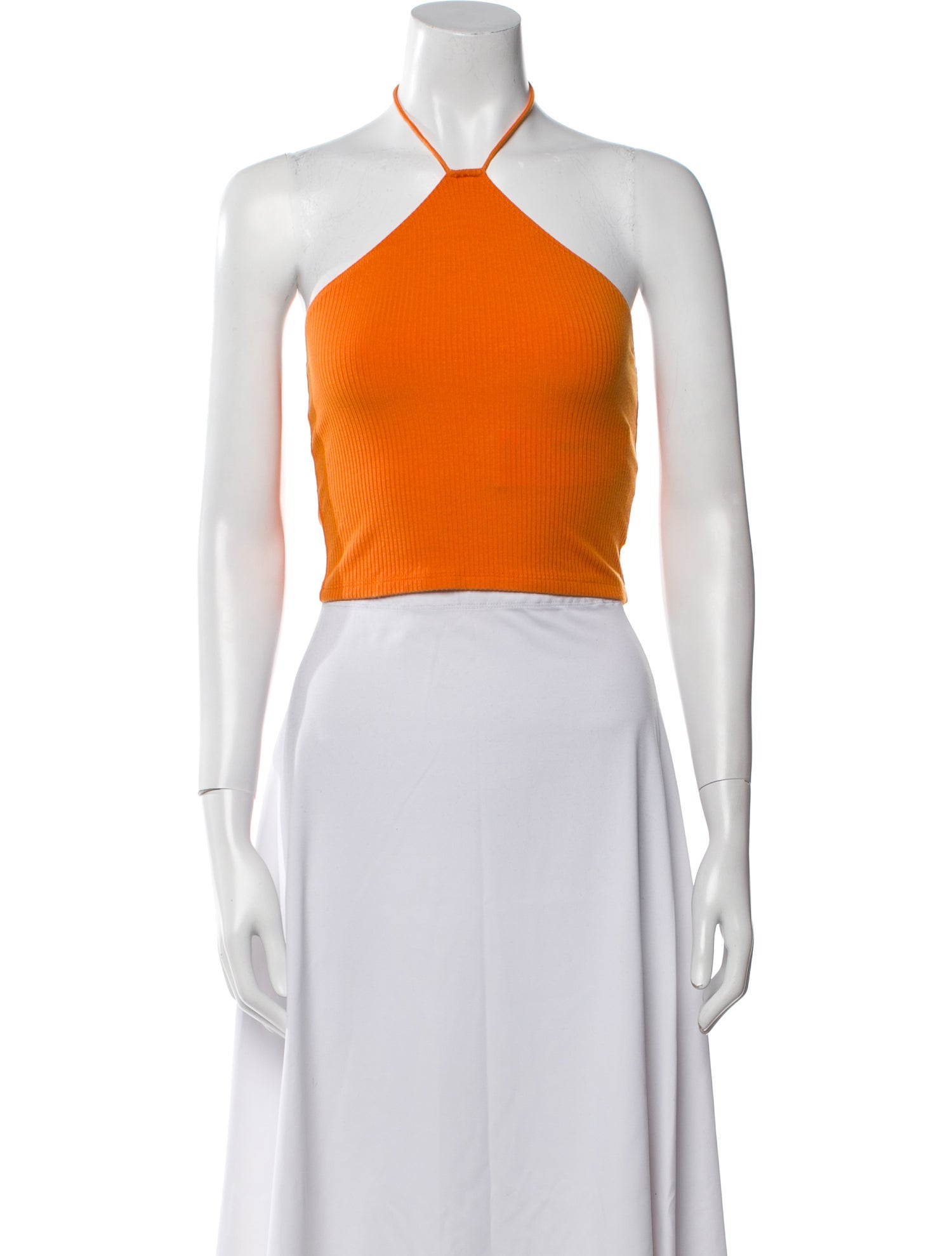 Reformation Halterneck Sleeveless Crop Top