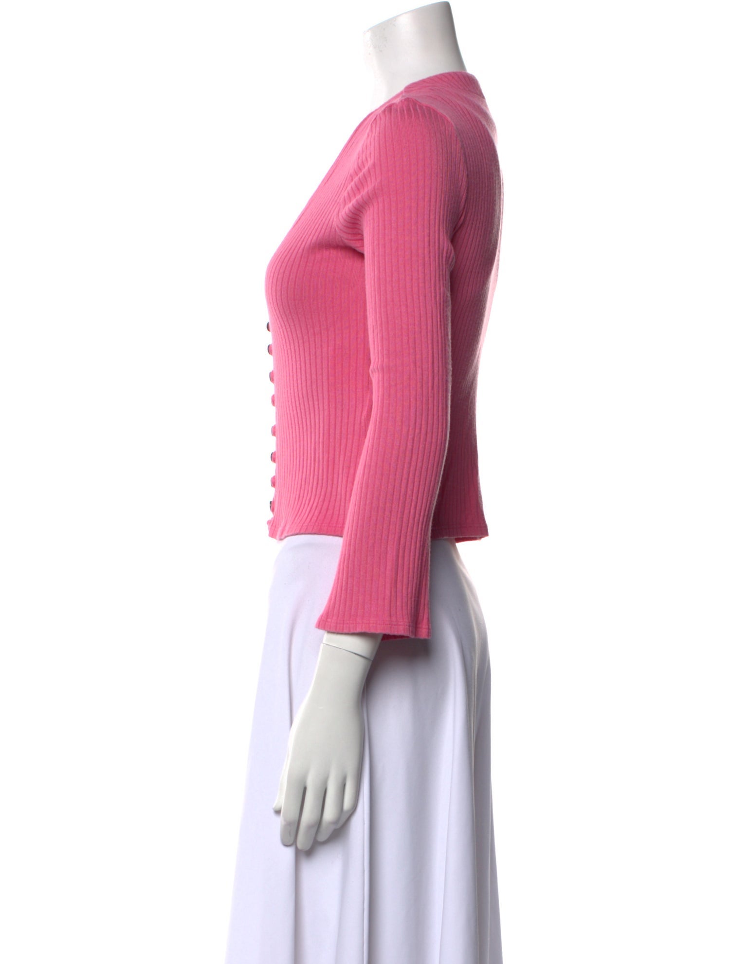 Reformation V-Neck Three-Quarter Sleeve Crop Top