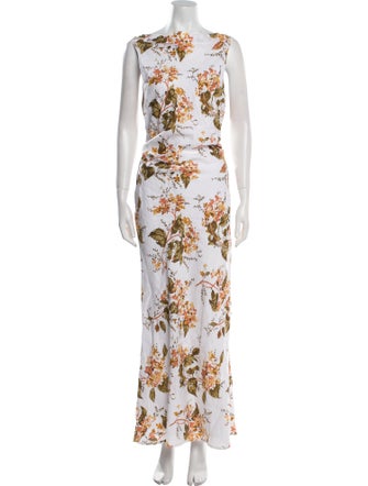 Reformation Floral Print Long Dress
