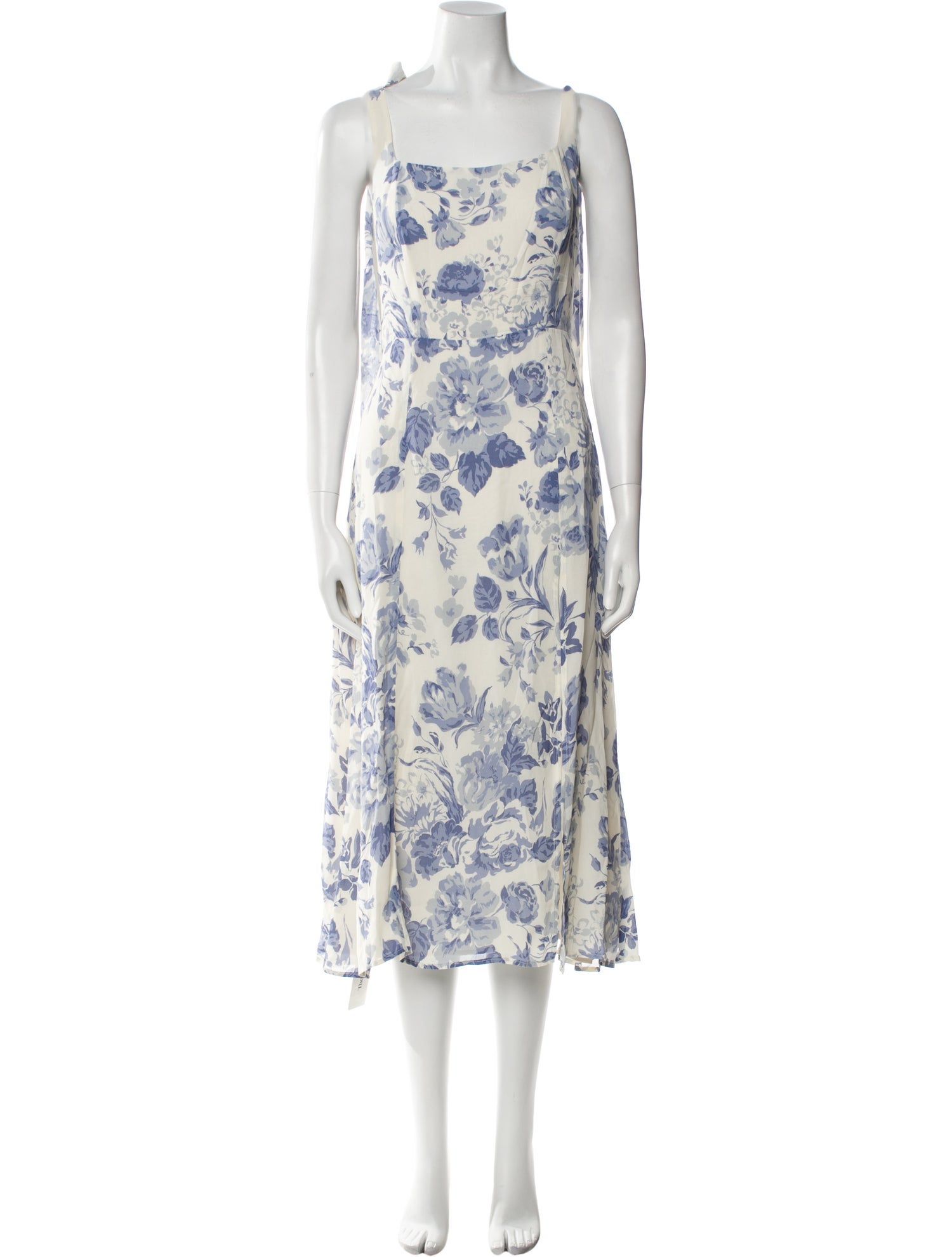 Reformation Floral Print Midi Length Dress