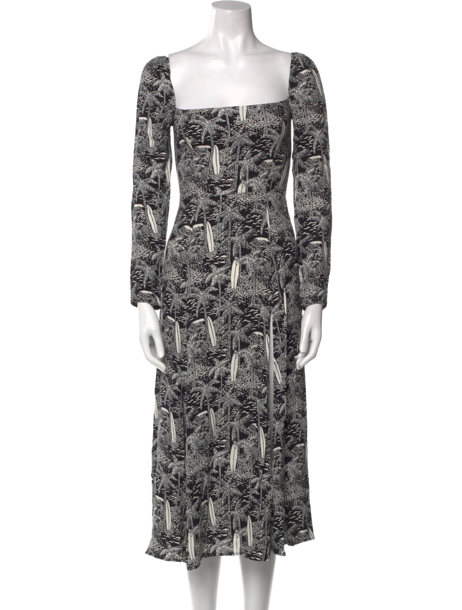 Reformation Printed Midi Length Dress