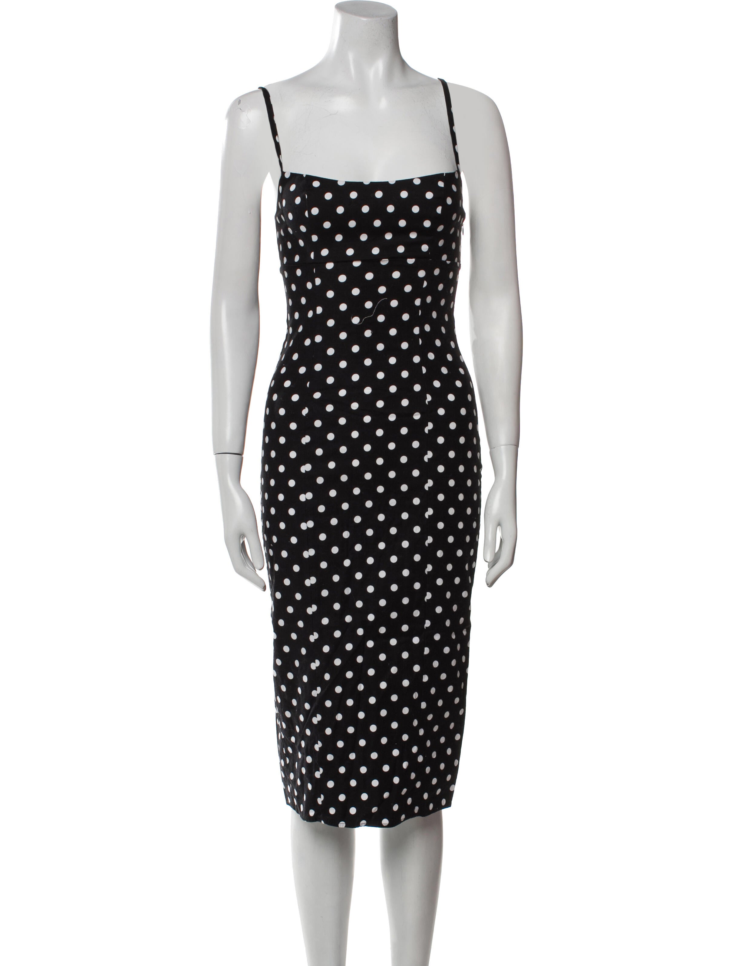 Reformation Polka Dot Print Midi Length Dress